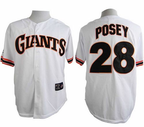 Giants #28 Buster Posey White 1989 Turn Back The Clock Stitched MLB Jersey - Click Image to Close